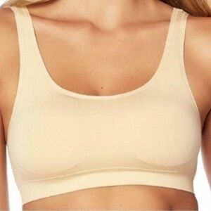 New! Yummie Nude Tan Seamless Scoop Neck Bra with Removable Pads 1X/2X